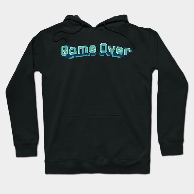 Game Over Pixel Game Retro Hoodie by syahrilution